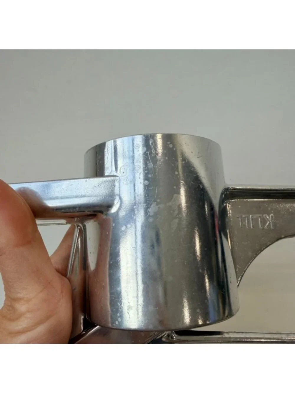 Kull Heavy Duty Garlic Press Metal Kitchen Tool Silver See Measurements
